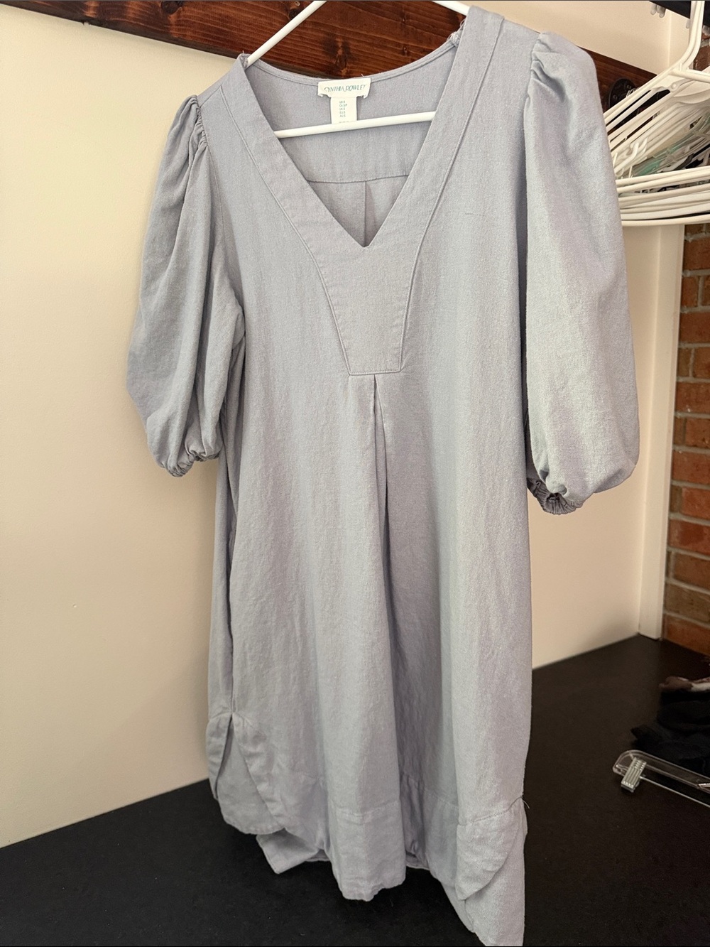 Cynthia Rowley Light Lavender Puff-Sleeve Mini Dress